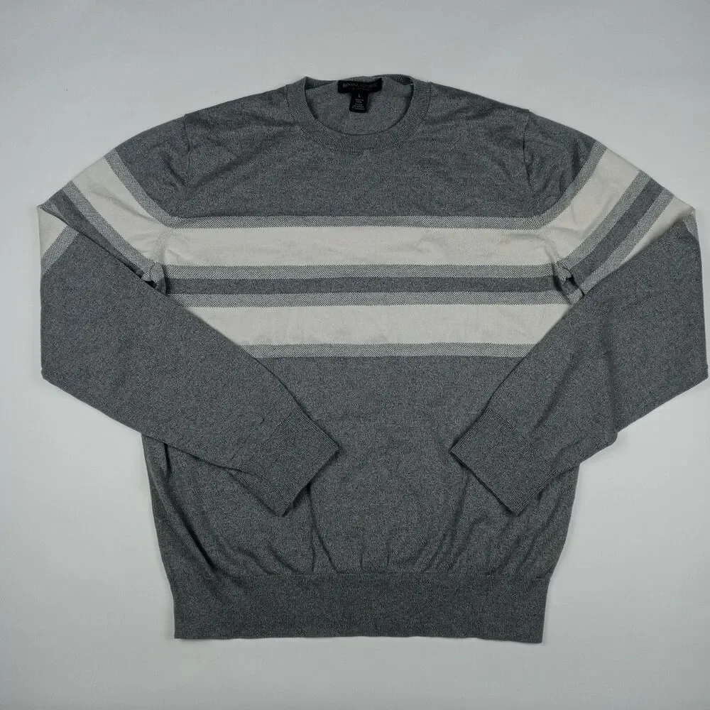 BANANA REPUBLIC Sweatshirt Sweater Lightweight Men's Size Large Pullover Casual